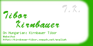 tibor kirnbauer business card